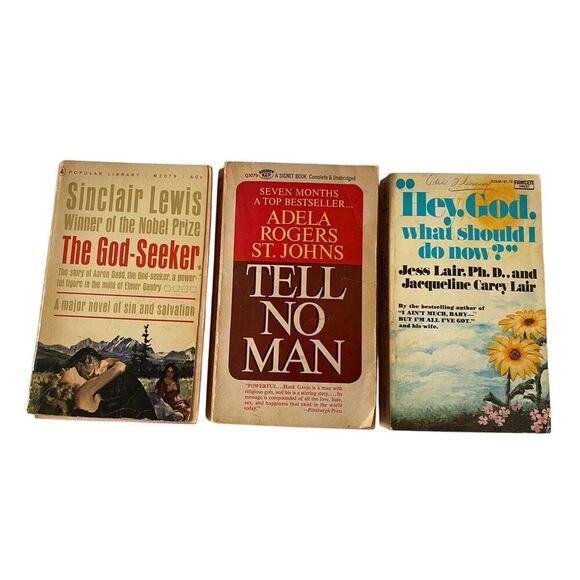 Lot of 3 The God Seeker Tell No Man Paperback Books Religious - Picture 1 of 16
